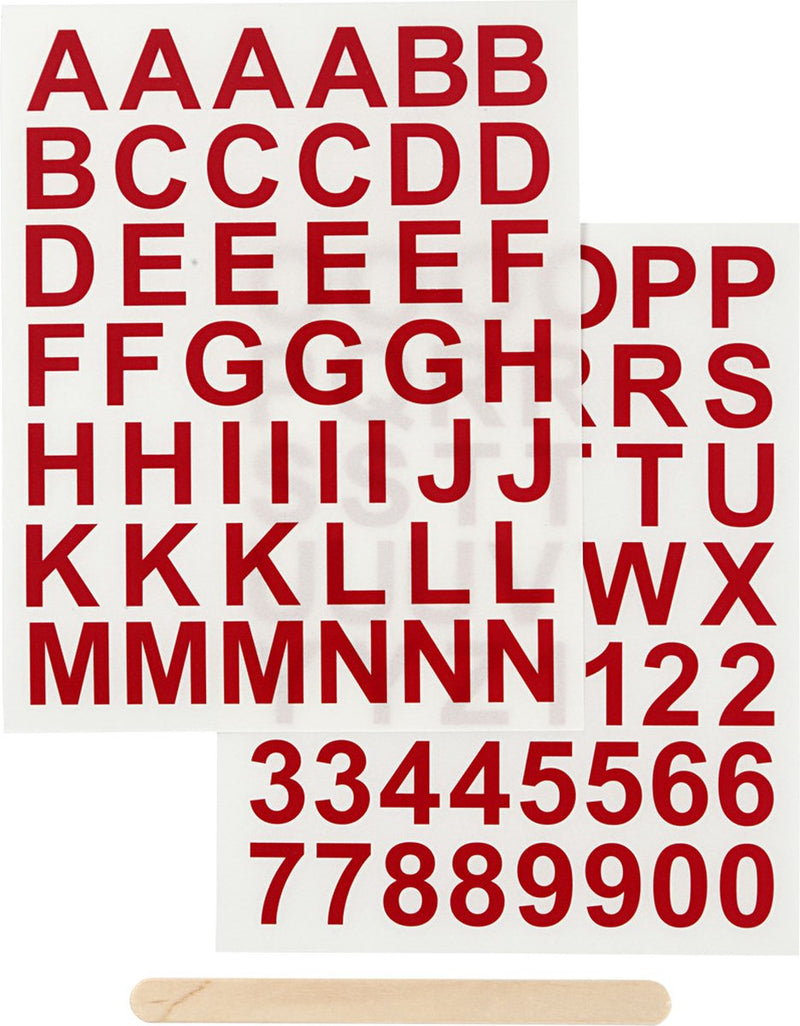 Creativ company cc rub-on sticker letters en cijfers rood