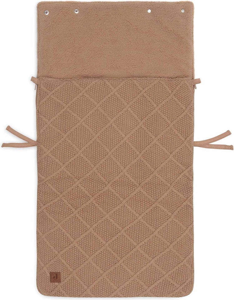 Jollein - baby voetenzak groep 0+ 3 5 punts - check knit biscuit