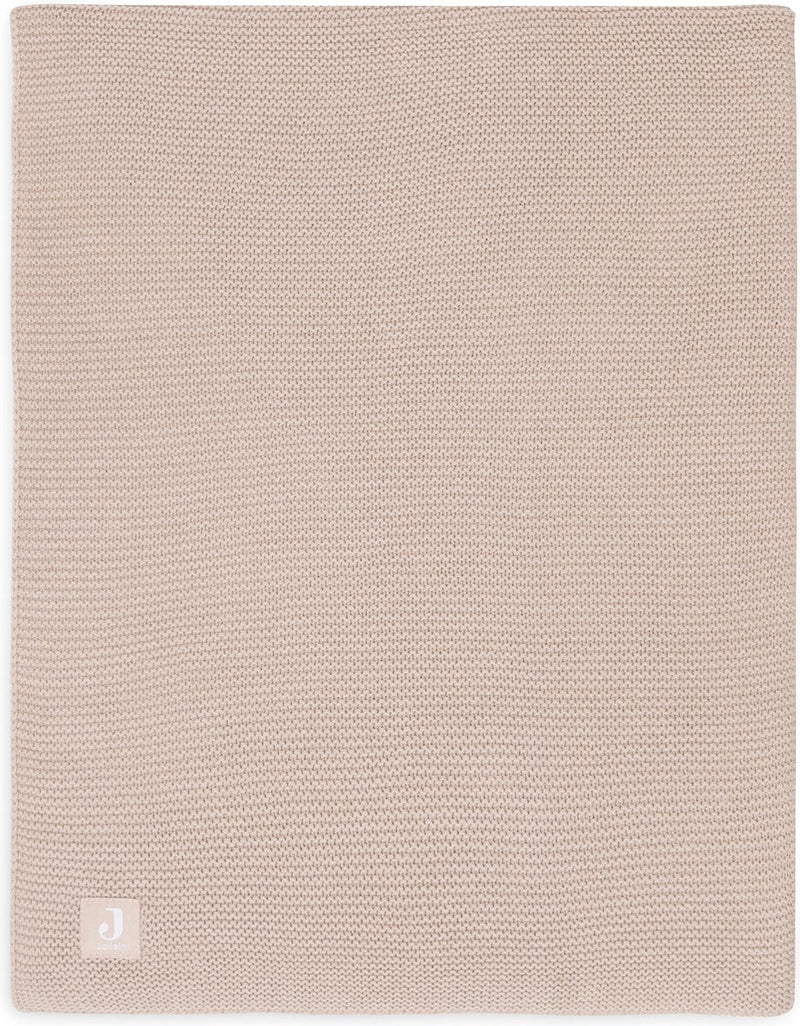 Jollein - deken wieg 75x100cm - wiegdeken, wiegdekentje, dekentje baby - basic knit - basic knit - wild rose