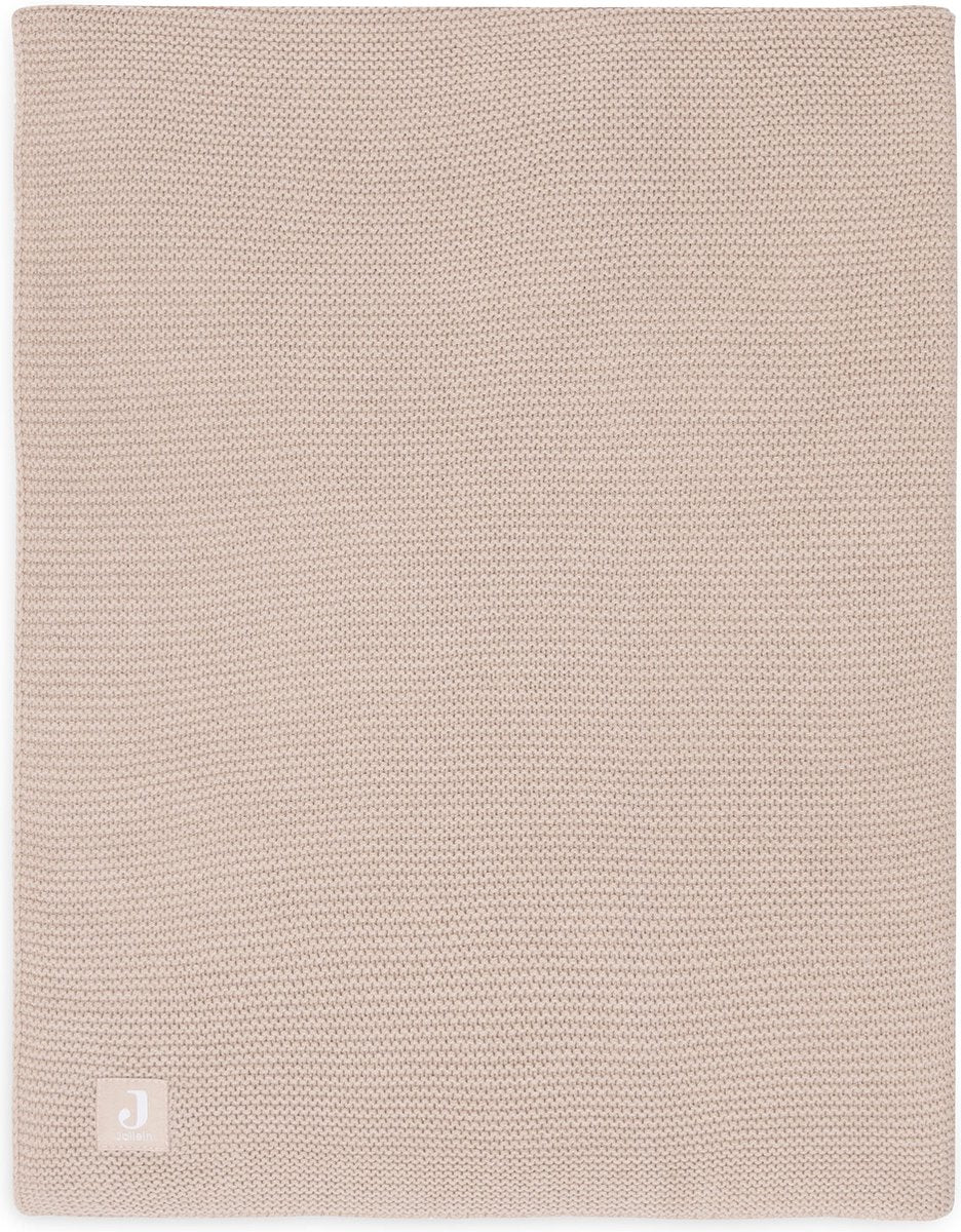 Jollein - deken wieg 75x100cm - wiegdeken, wiegdekentje, dekentje baby - basic knit - basic knit - wild rose