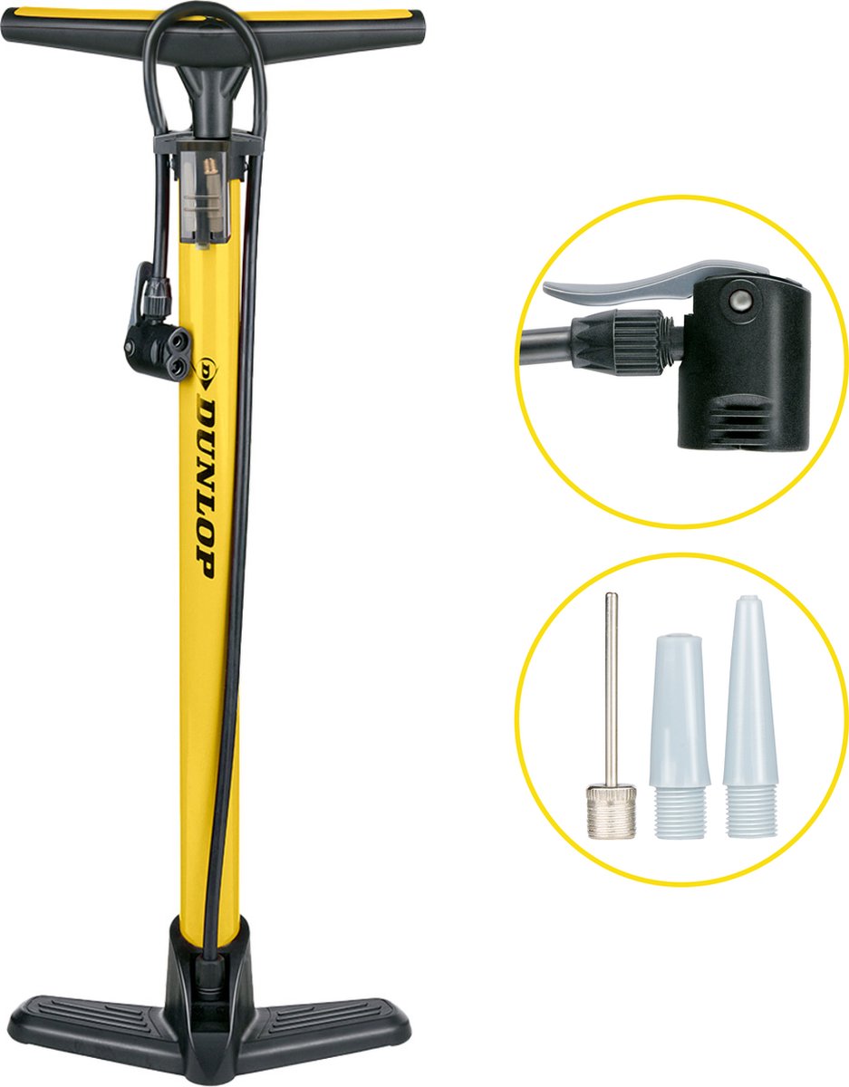 Dunlop fietspomp geel