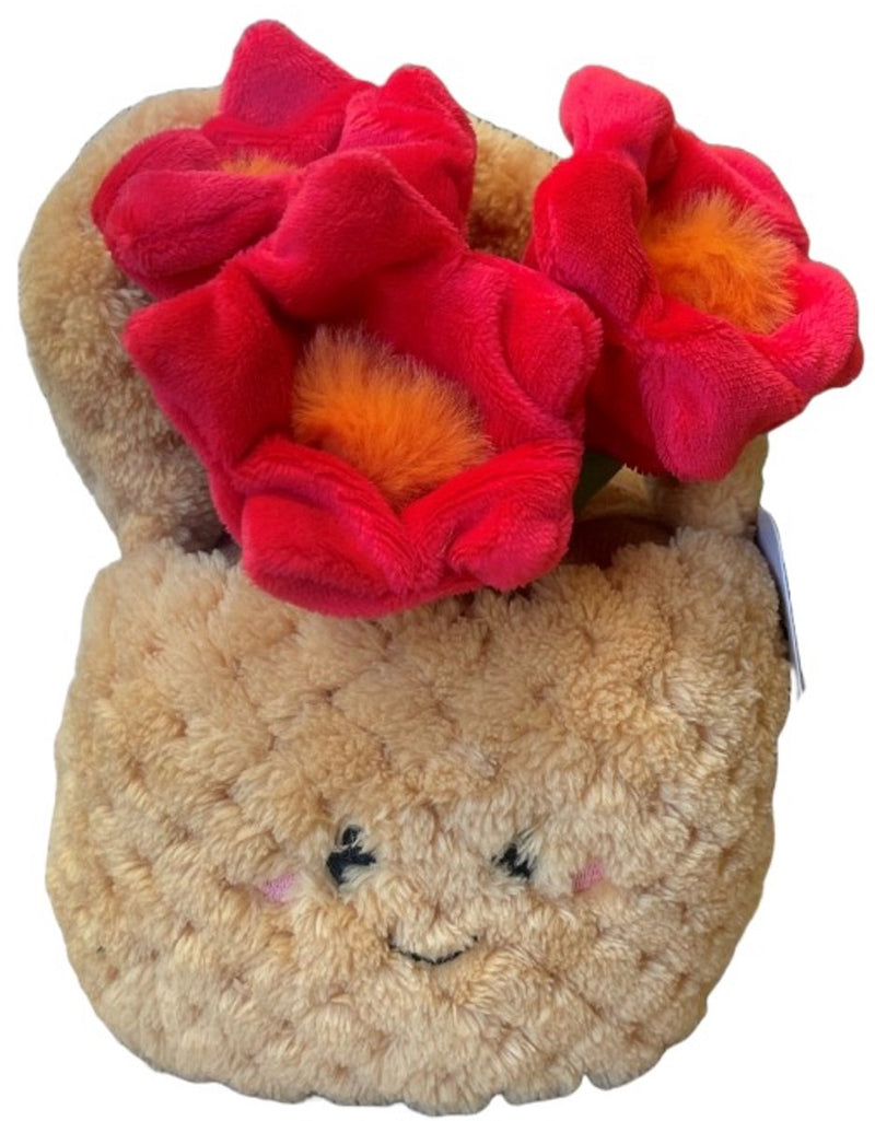 Take me home knuffel plant pluche - bloemenmand, 18cm