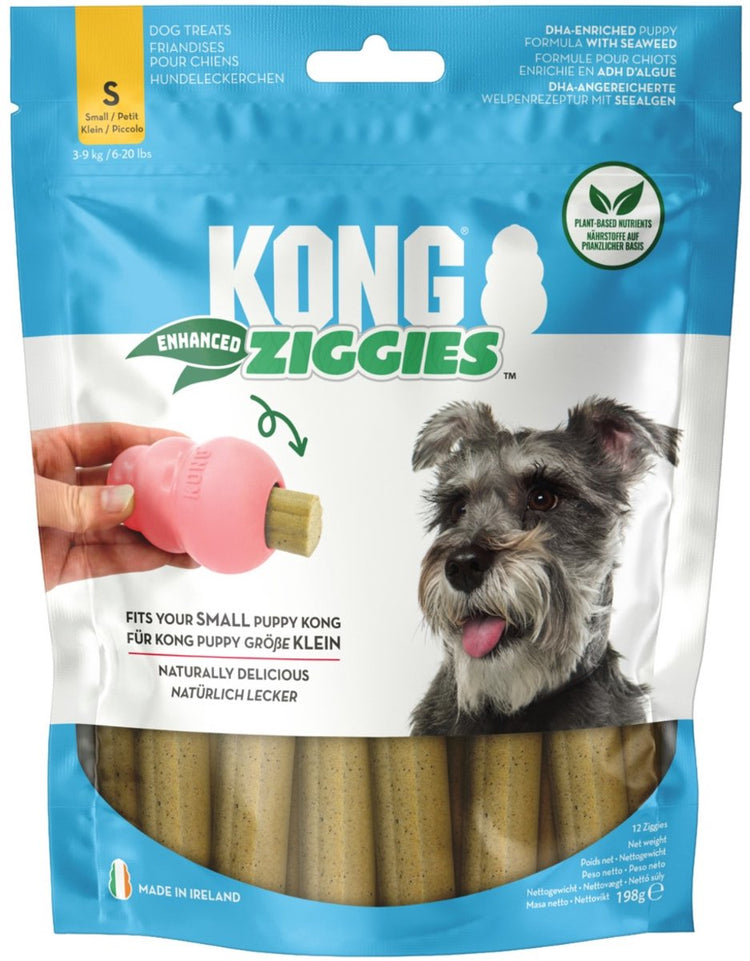 Kong ziggies puppy - hondensnacks - natural 198 g 12 stuks s