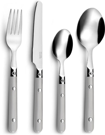 Amefa bestekset saxo 16 onderdelen metaal tweekleurig 6 stuks (25 cm)