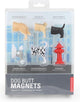 Kikkerland honden derrières magneten - koelkastmagneten - set van 6 stuks
