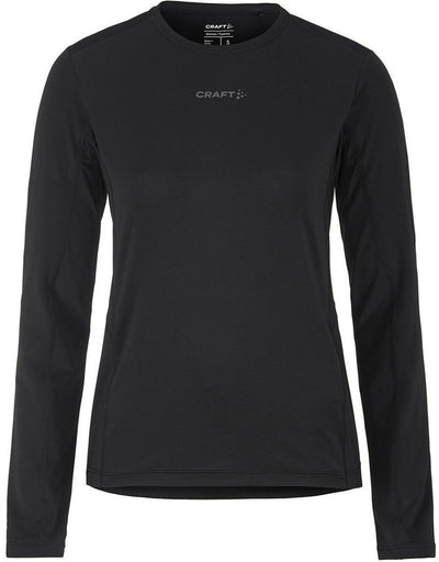 Craft adv essence ls tee 2 w dames sportshirt - zwart