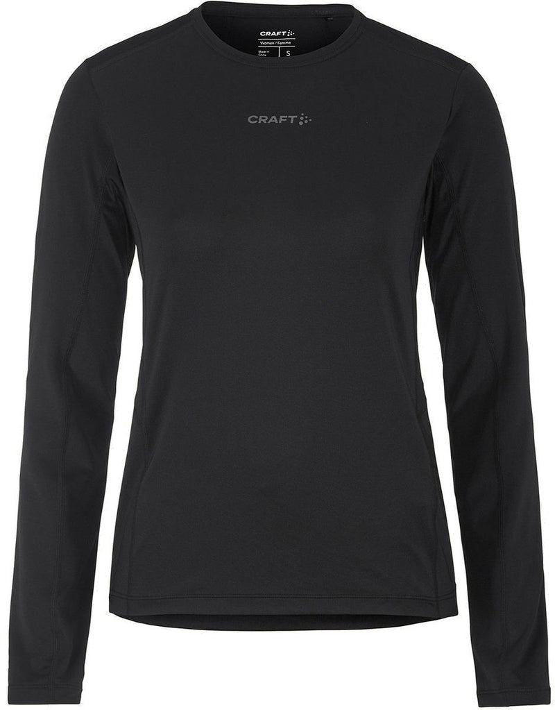 Craft adv essence ls tee 2 w dames sportshirt - zwart