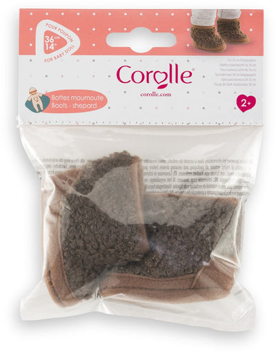 Corolle poppenlaarsjes schapenvacht-look bruin 36cm poppen accessoire. m