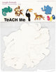 Creotime jungledieren teach me 14 - 25 cm karton wit 16 stuks