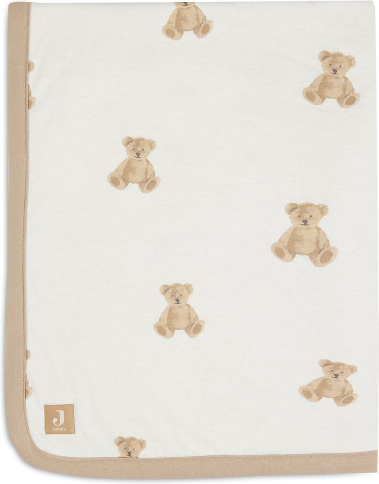 Jollein baby deken wieg jersey 75x100cm - teddy bear