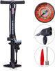 Dunlop staande fietspomp pro uitvoering - analoge drukmeter - dubbele ventielkop - zwart