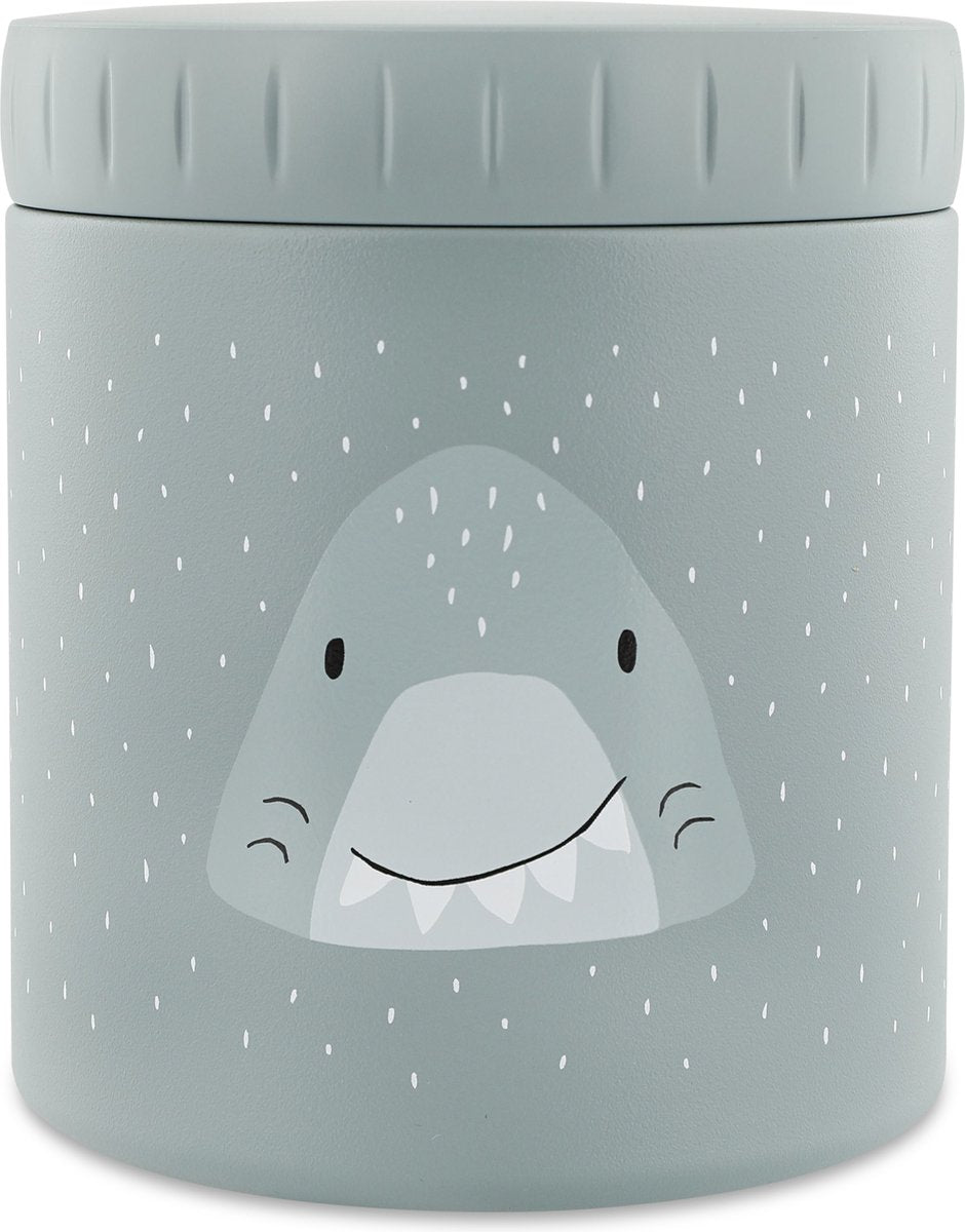 Trixie thermos container - mr. shark - thermo lunchpot voor kinderen - 500 ml - rvs lunchbox - blauw