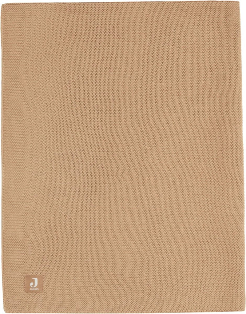 Jollein baby deken ledikant 100x150cm basic knit - biscuit