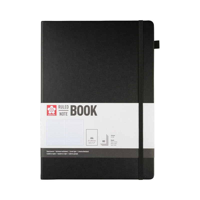 Sakura • notebook ruled 21x30cm black