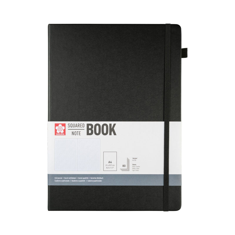 Sakura • notebook squared 21x30cm black
