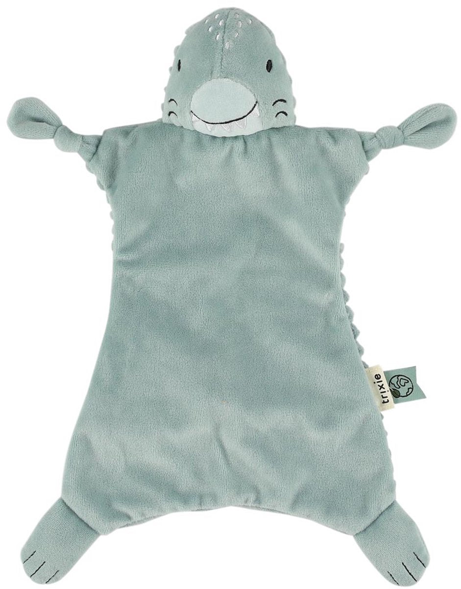 Trixie baby knuffeldoekje mr. shark - 0m+ - met fopspeenlus  gerecycleerde stof