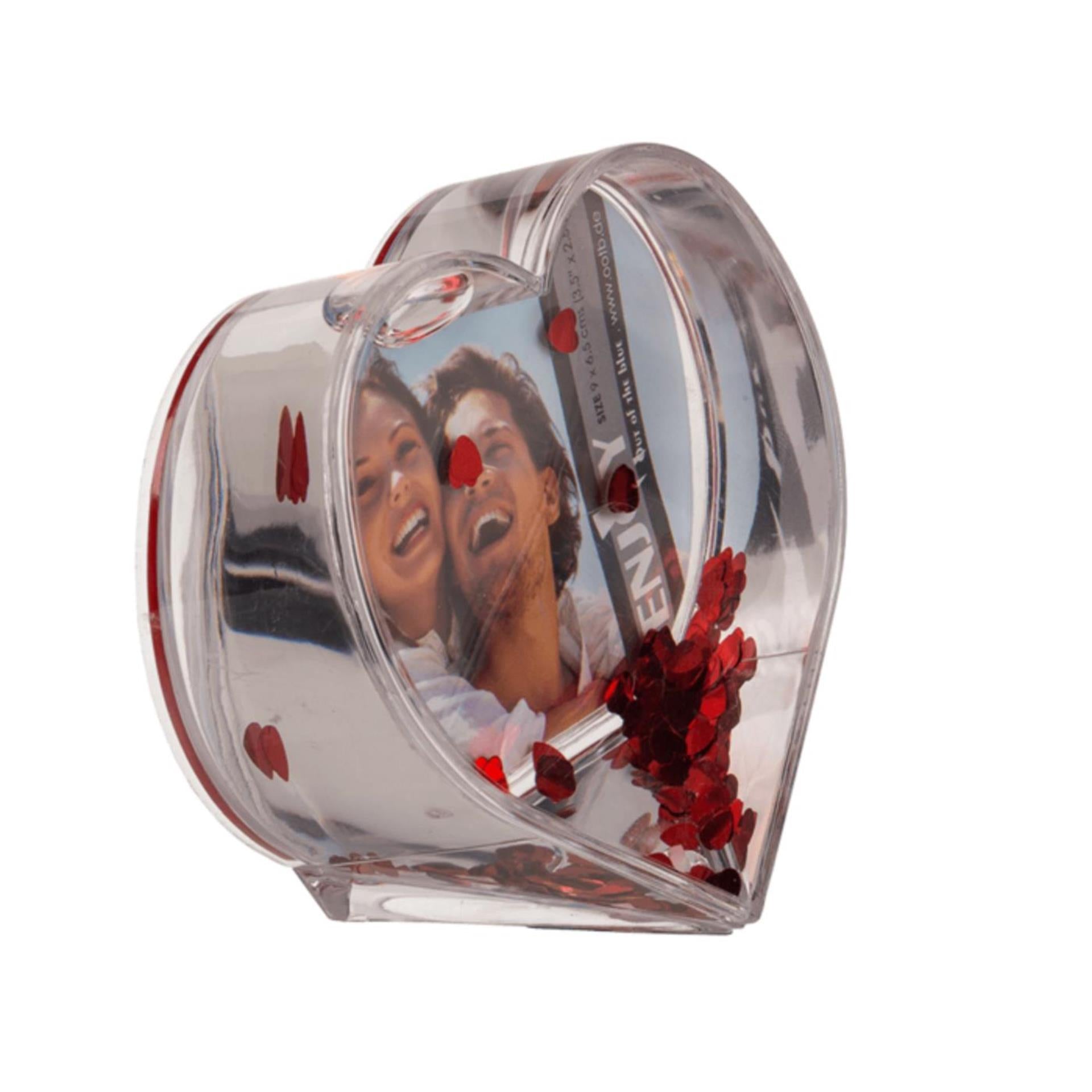 Ootb 3d-acryl glitterhart waterbol voor foto