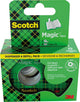 Scotch magic tape plakband ft 19 mm x 7 | 5 m | dispenser + 3 rolletjes | ophangbaar doosje