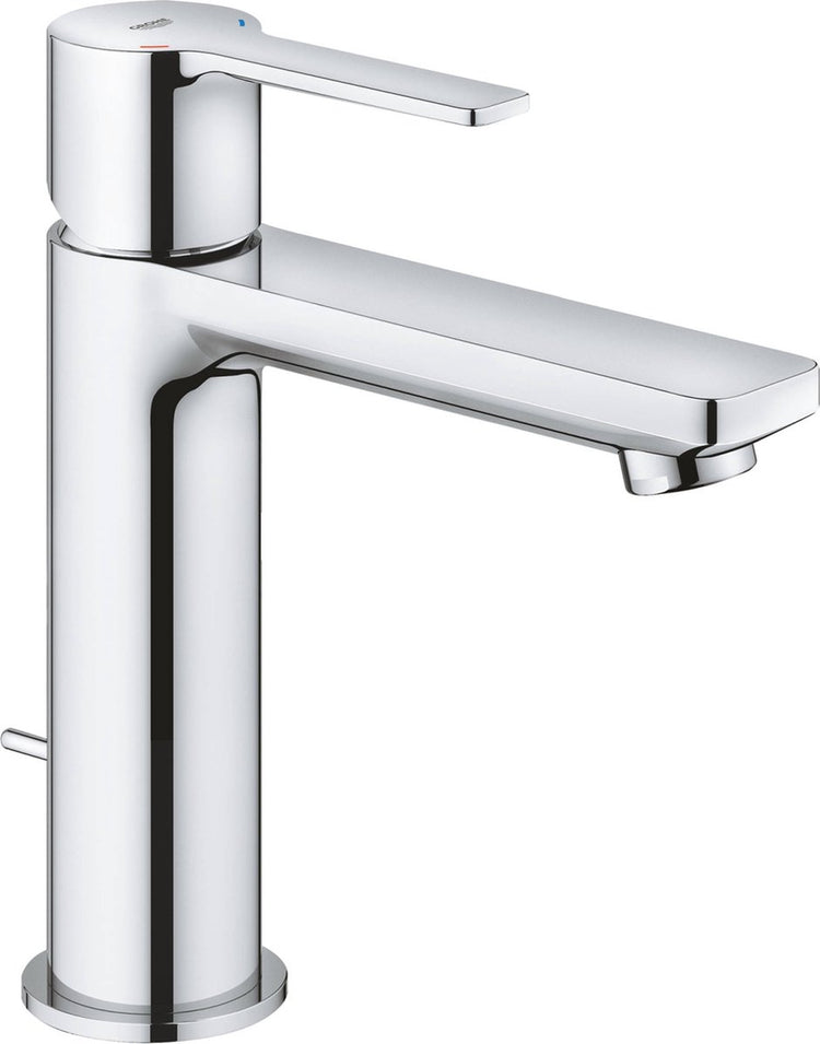 Grohe lineare new wastafelkraan s - lage uitloop - met trekwaste - chroom