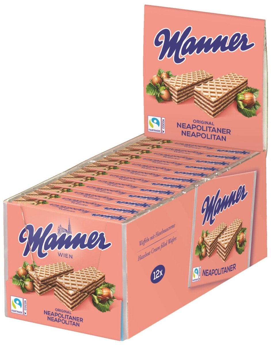 Manner original neapolitaner wafels - 12x75g