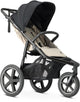Deryan bolt hardloop kinderwagen - jogging buggy - muggennet - creme