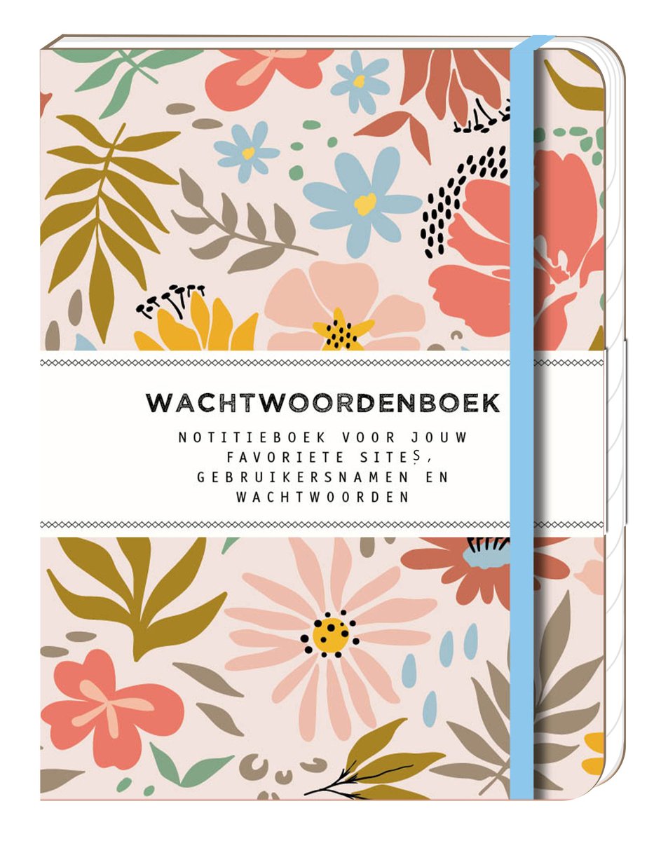 Interstat wachtwoordenboek 120x160mm soft floral