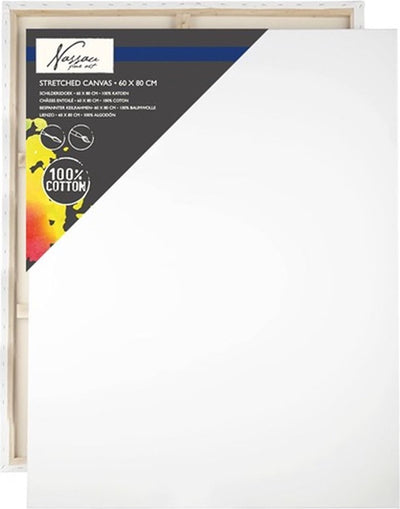 Creative craft group canvas schilderdoek katoen 60x80 cm wit schilderen.