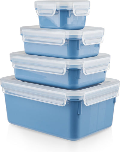 Tefal masterseal colour voorraaddozenset 4-delig blauw (0,2l, 0,55l, 0,8l, 2,2l)