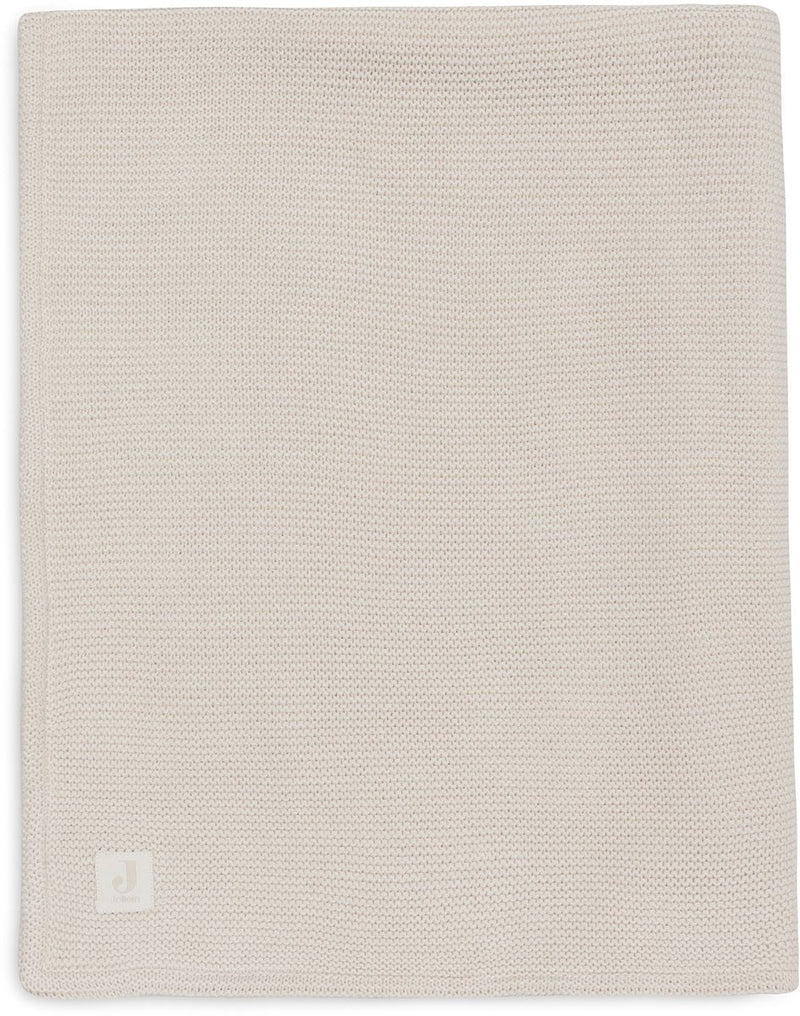 Jollein baby deken ledikant - 100x150cm - basic knit - oatmeal velvet