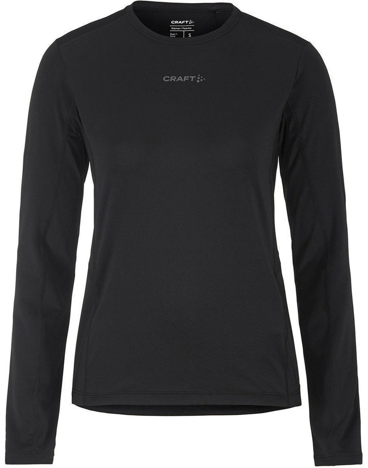Craft adv essence ls tee 2 w dames sportshirt - zwart