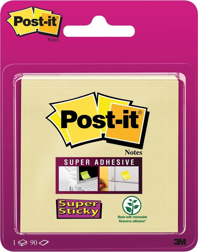 Post-it memoblok 6920 super sticky 76x76mm geel