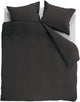 Ambiante cotton uni dekbedovertrek - effen - lits-jumeaux xl - 260x200 220 cm - antraciet