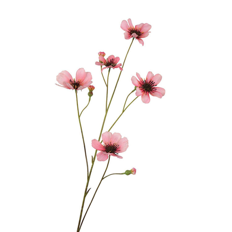 Roberts collection kunstbloem klaprozen roze 90cm