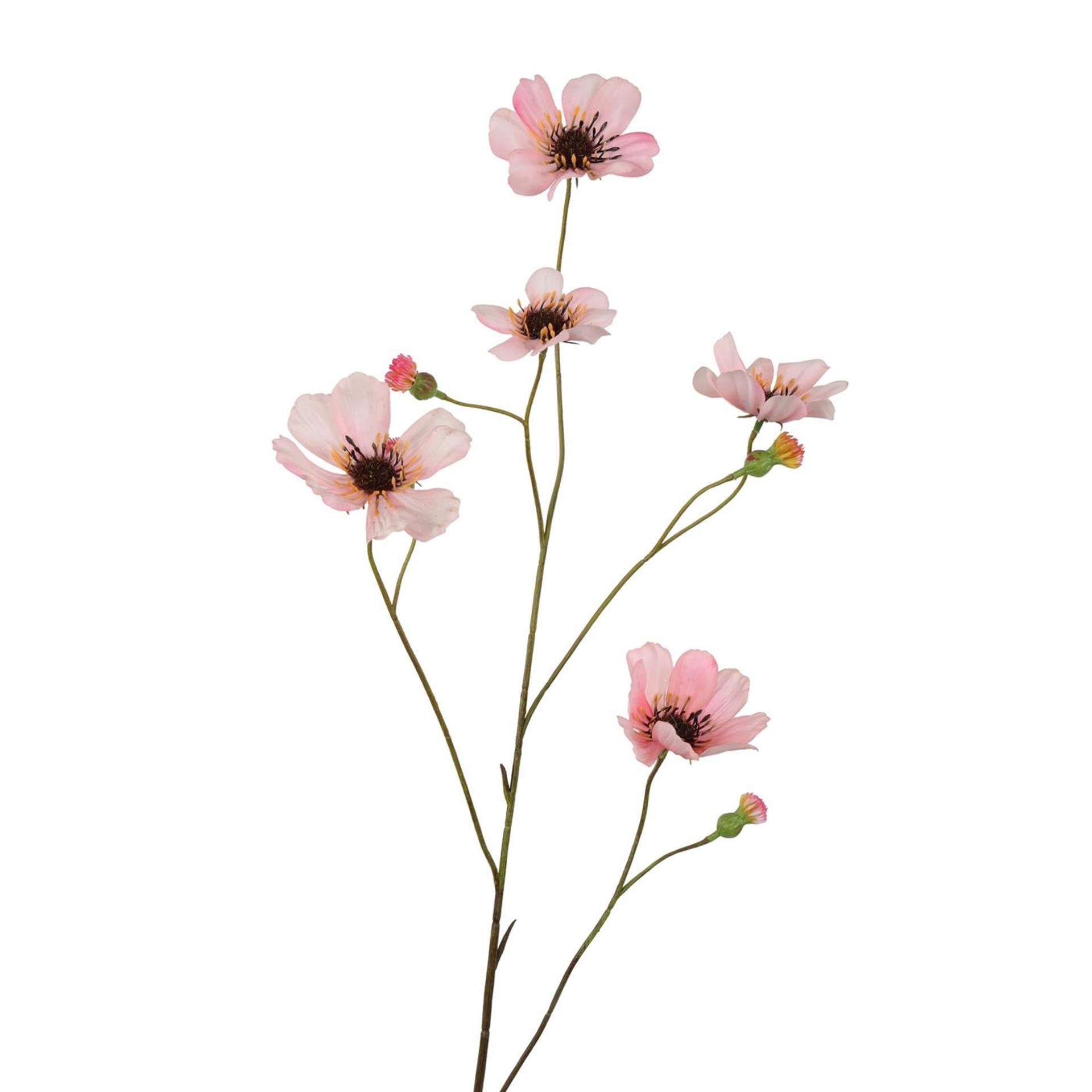 Roberts collection kunstbloem klaprozen roze 90cm