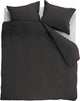 Ambiante cotton uni dekbedovertrek - effen - lits-jumeaux - 240x200 220 cm - antraciet