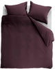 Ambiante cotton uni dekbedovertrek - effen - lits-jumeaux xl - 260x200 220 cm - donker rood