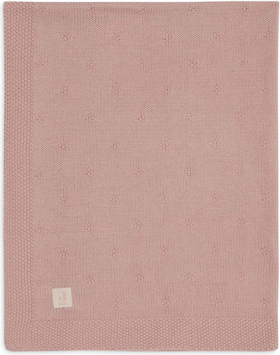 Jollein - deken wieg 75x100cm - wiegdeken, wiegdekentje, dekentje baby - cosy knit wild rose