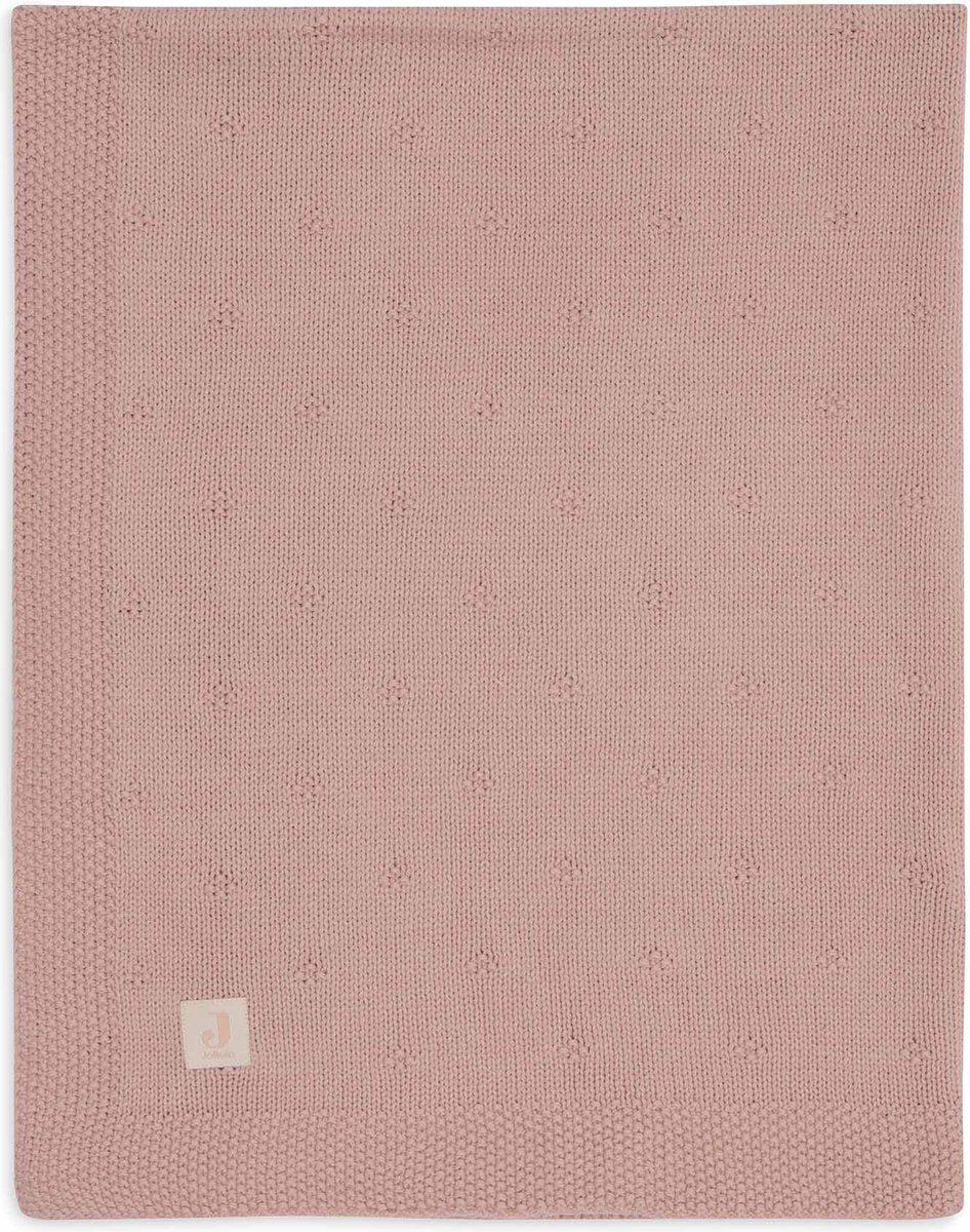 Jollein - deken ledikant 100x150cm - dekentje baby - cosy knit wild rose