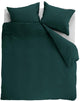 Ambiante cotton uni dekbedovertrek - effen - lits-jumeaux xl - 260x200 220 cm cm - donkergroen