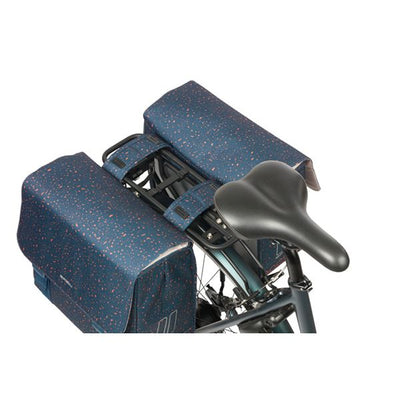 Basil dubbele fietstas flair 35 liter - navy