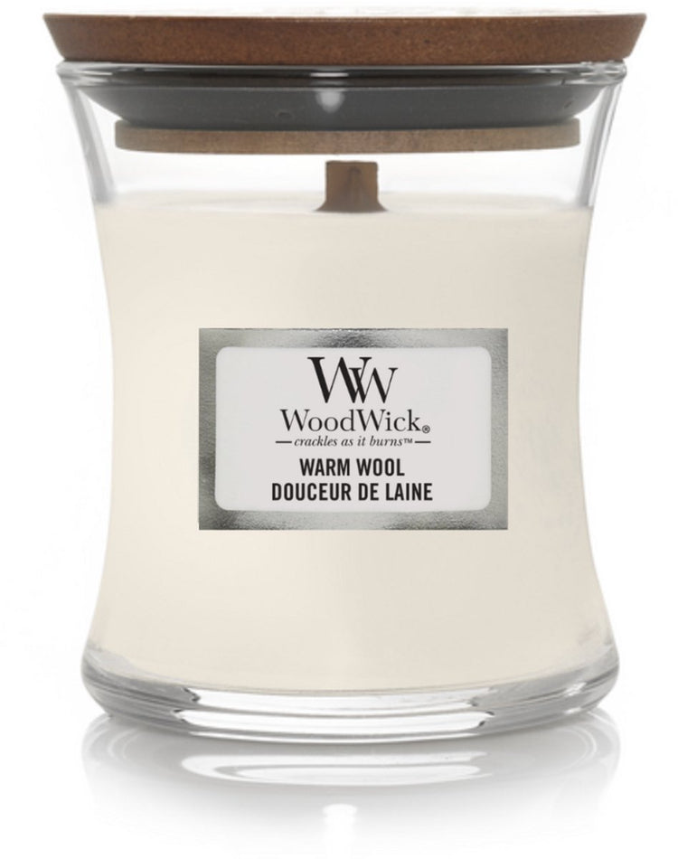 Woodwick geurkaars mini warm wool 85 gr