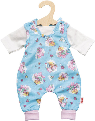 Heless poppenromper en t-shirt 35-45 cm katoen blauw m