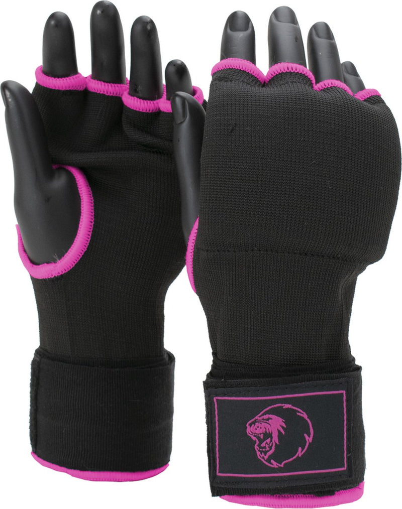 Super pro combat gear binnenhandschoenen met bandage zwart roze extra extra small