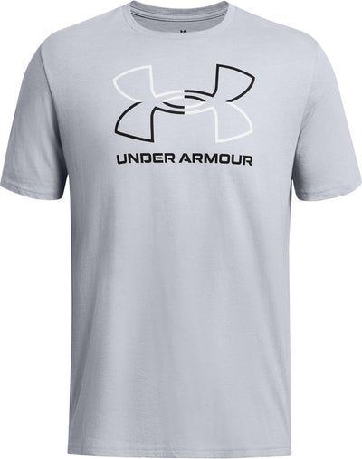 Under armour ua gl foundation update ss-gry heren sportshirt - mod grijs medium heather - wit - zwart