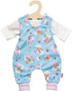 Heless poppenromper en t-shirt 35-45 cm katoen blauw