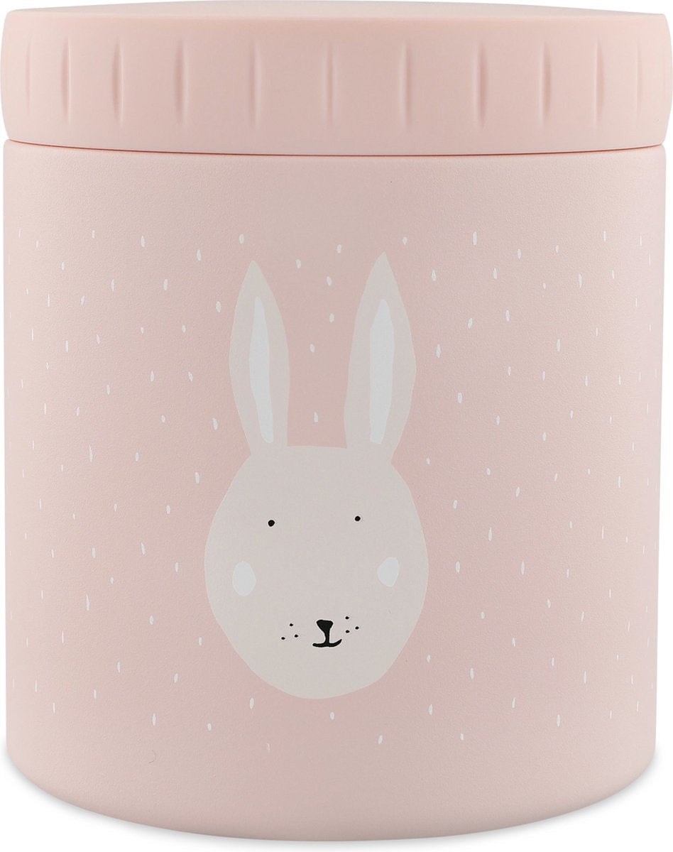 Trixie thermos container - mrs. rabbit - thermo lunchpot voor kinderen - 500 ml - rvs lunchbox - roze