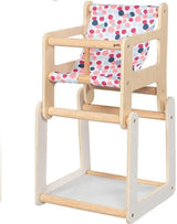 Goki poppenstoel - 2 in 1 met tafel - 25x24,5x47cm - hout en tekstiel - 3 jaar - afbeelding 1