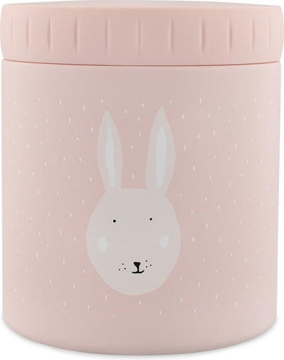 Trixie thermos container - mrs. rabbit - thermo lunchpot voor kinderen - 500 ml - rvs lunchbox - roze