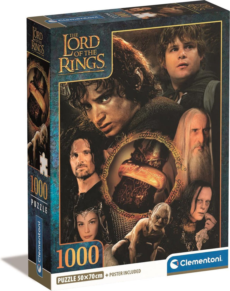 Clementoni - puzzel - 1000 stukjes - lord of the rings - met poster - impossible - vanaf 14 jaar