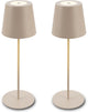 Briloner kiki - set van 2 tafellampen opllaadbaar - dimbaar - voor binnen en buiten - in hoogte verstelbaar - warm wit licht - beige